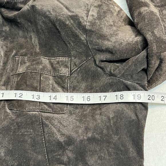 BernardoGenuine Leather Jacket Fur Collar Finn Raccoon L Brown Women's VTG Luxe - Picture 7 of 10